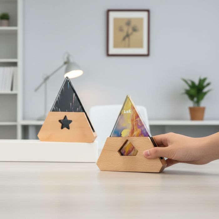 Premium Wooden Trophy Model - PT071