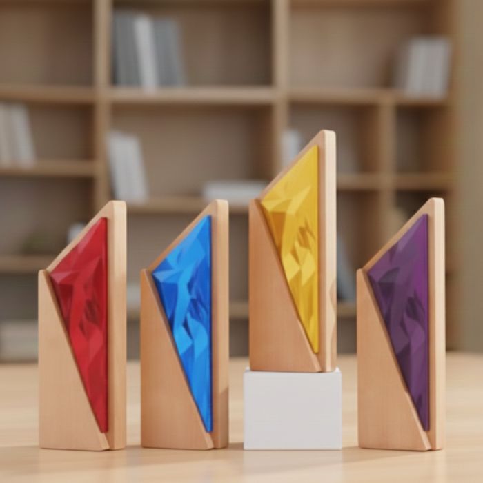 Premium Wooden Trophy Model - PT025