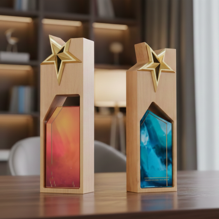 Premium Wooden Trophy Model - PT018